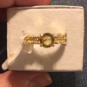NWOT lab created citrine on 18k plated band